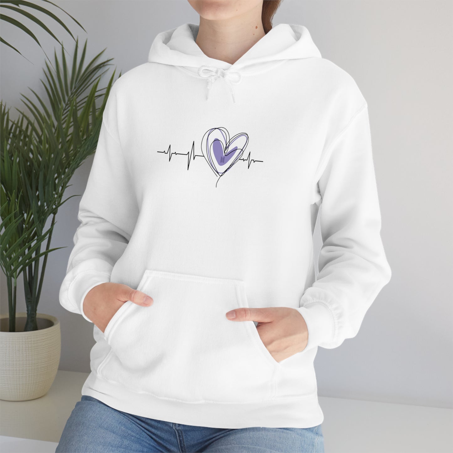 Bangtan Heart Beat Unisex Heavy Blend™ Hooded Sweatshirt