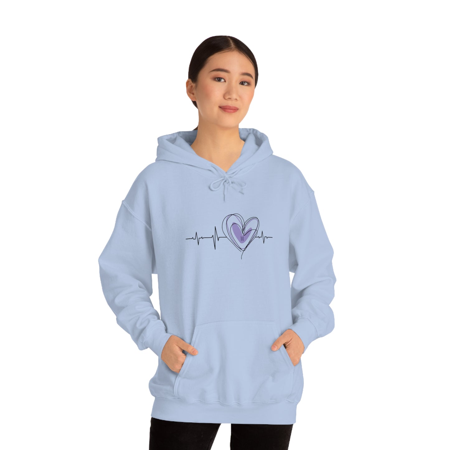 Bangtan Heart Beat Unisex Heavy Blend™ Hooded Sweatshirt