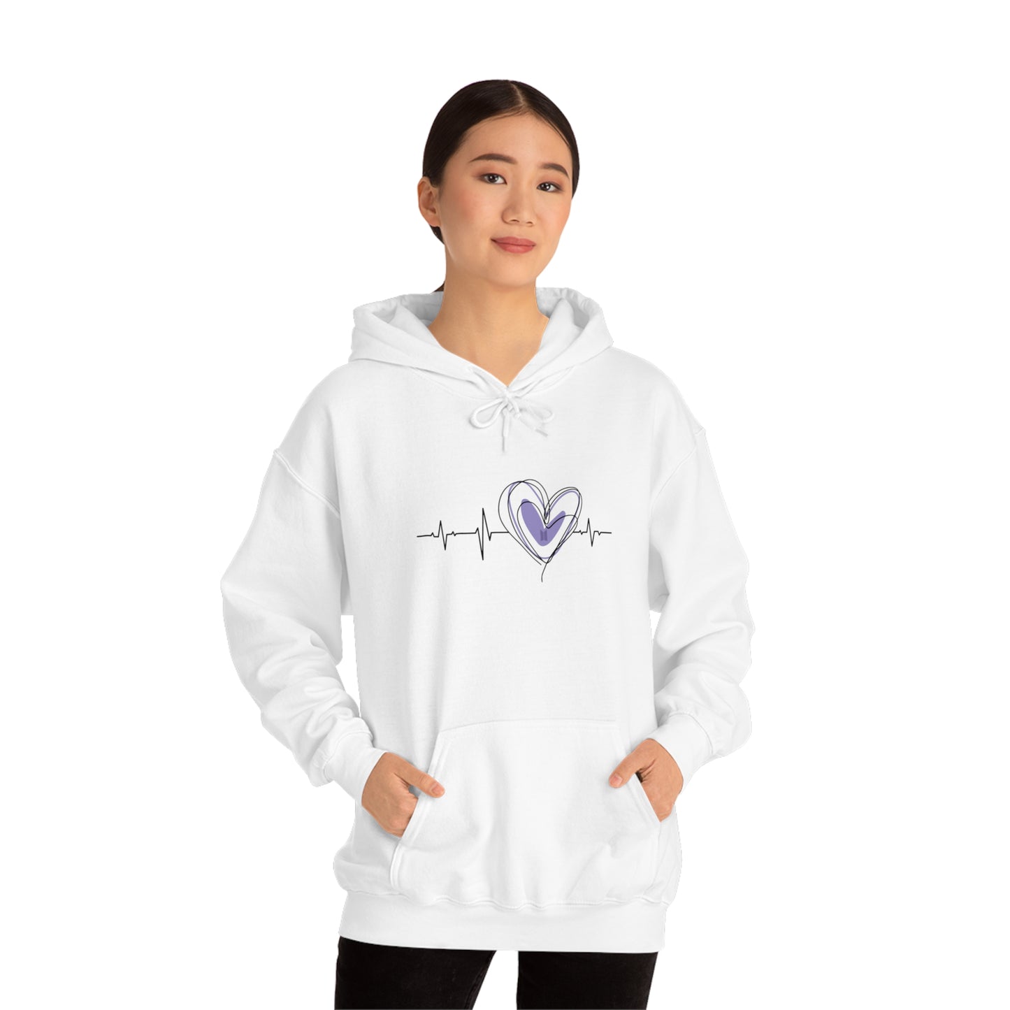 Bangtan Heart Beat Unisex Heavy Blend™ Hooded Sweatshirt