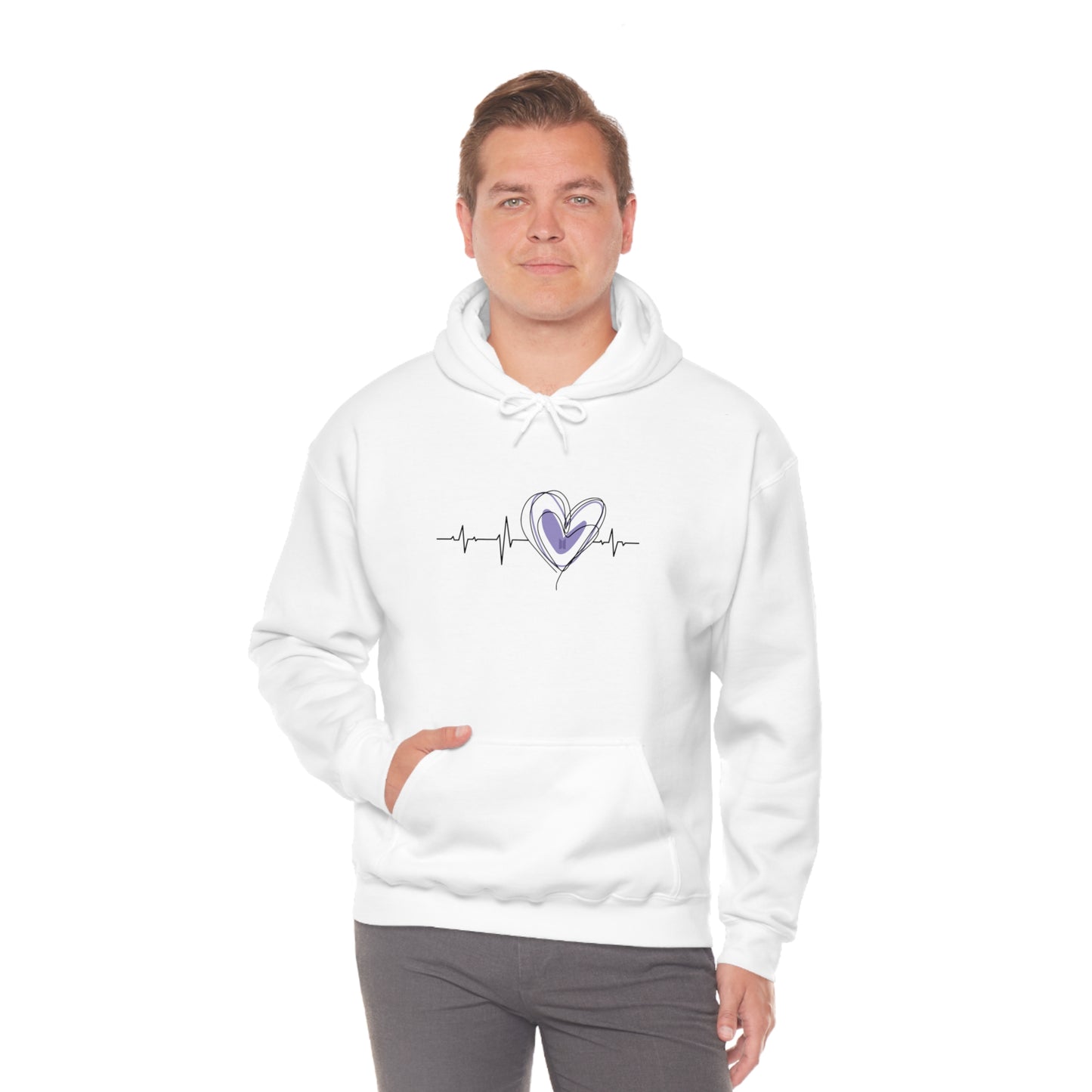Bangtan Heart Beat Unisex Heavy Blend™ Hooded Sweatshirt