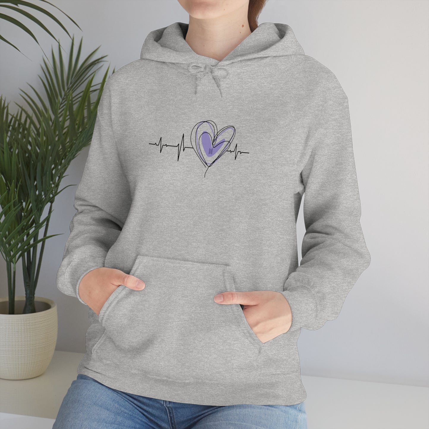 Bangtan Heart Beat Unisex Heavy Blend™ Hooded Sweatshirt