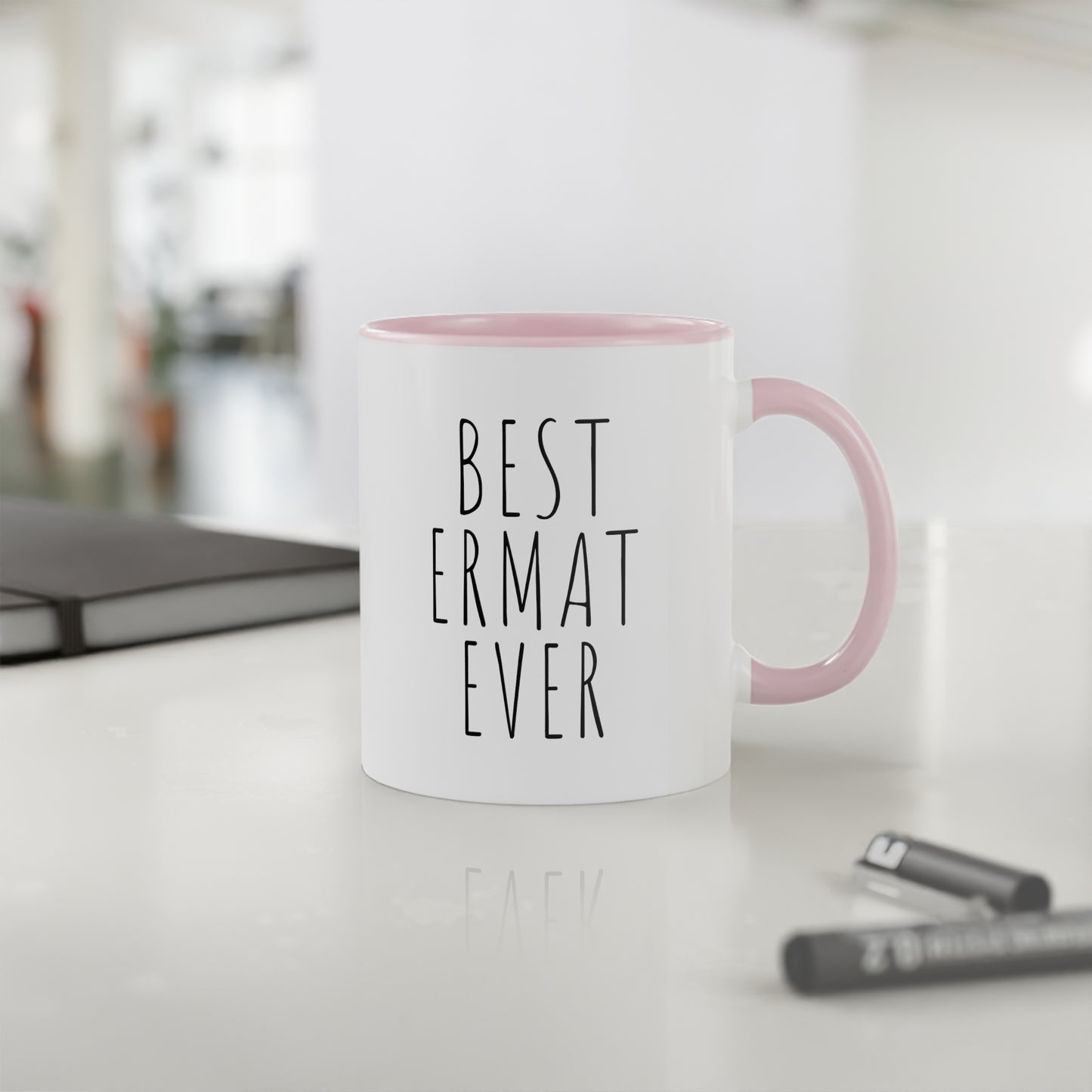 Best ERMAT Ever White Accent Mug, 11oz