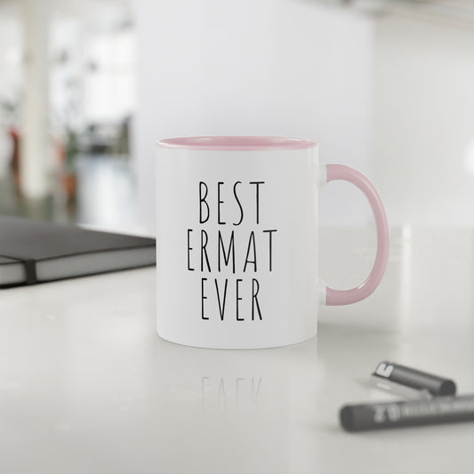 Best ERMAT Ever White Accent Mug, 11oz