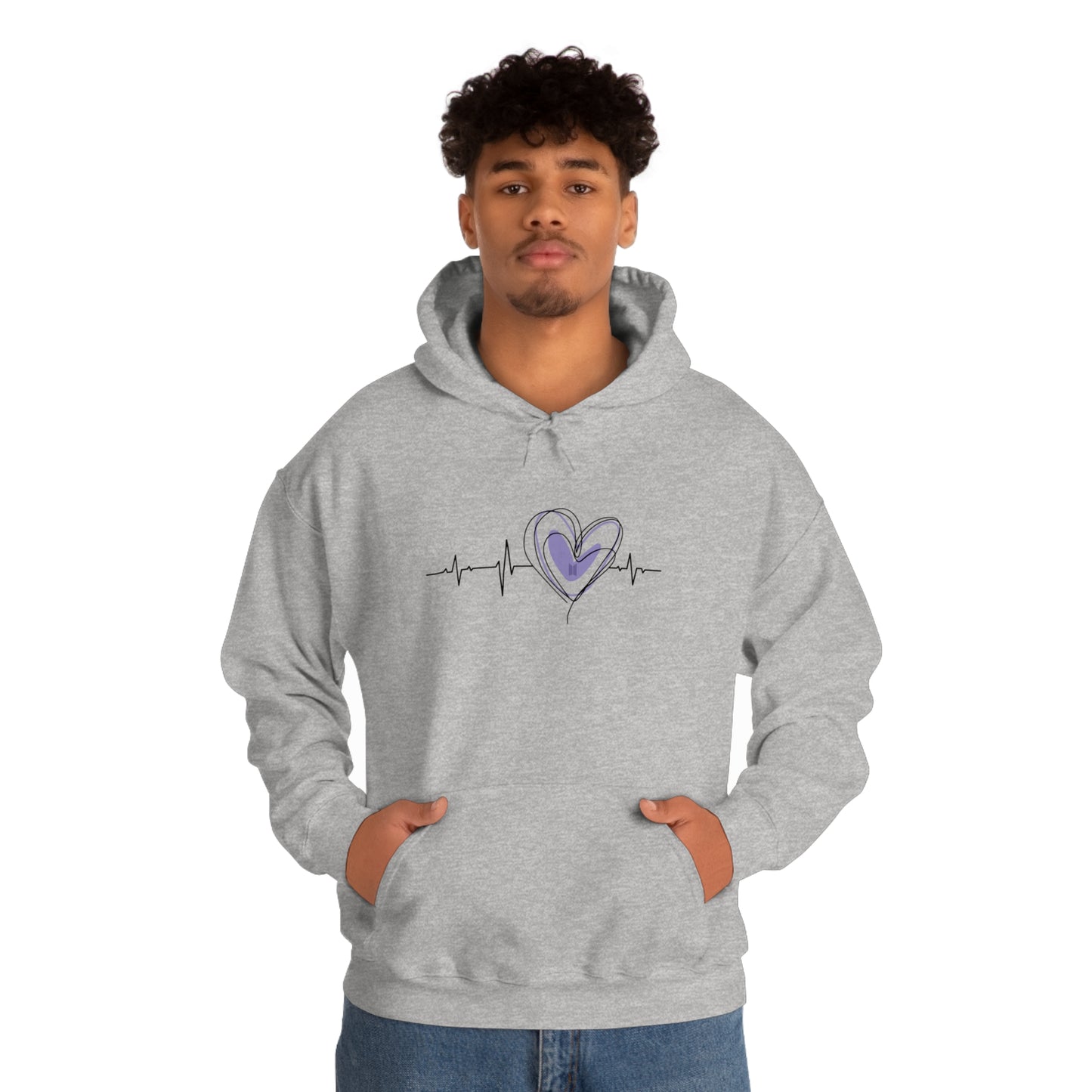 Bangtan Heart Beat Unisex Heavy Blend™ Hooded Sweatshirt