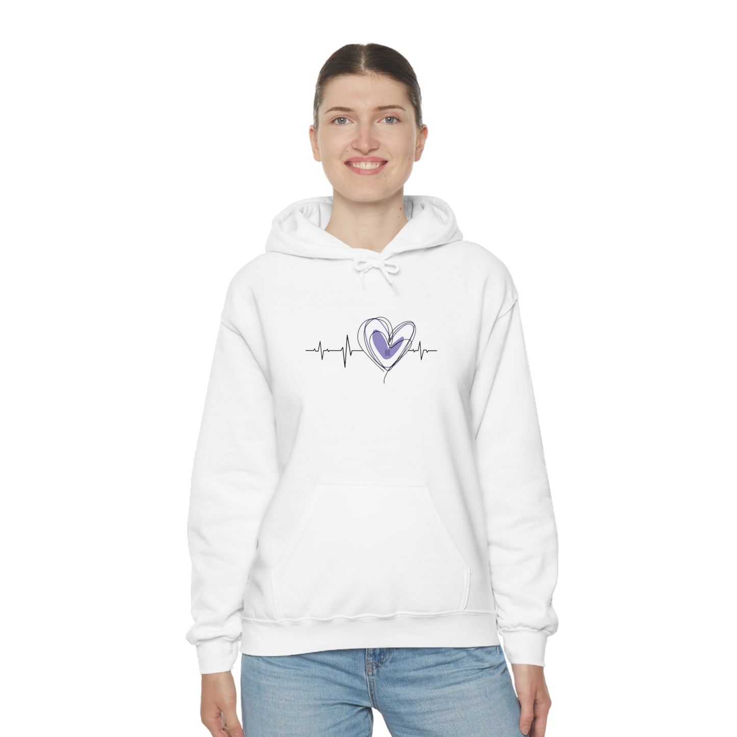 Bangtan Heart Beat Unisex Heavy Blend™ Hooded Sweatshirt