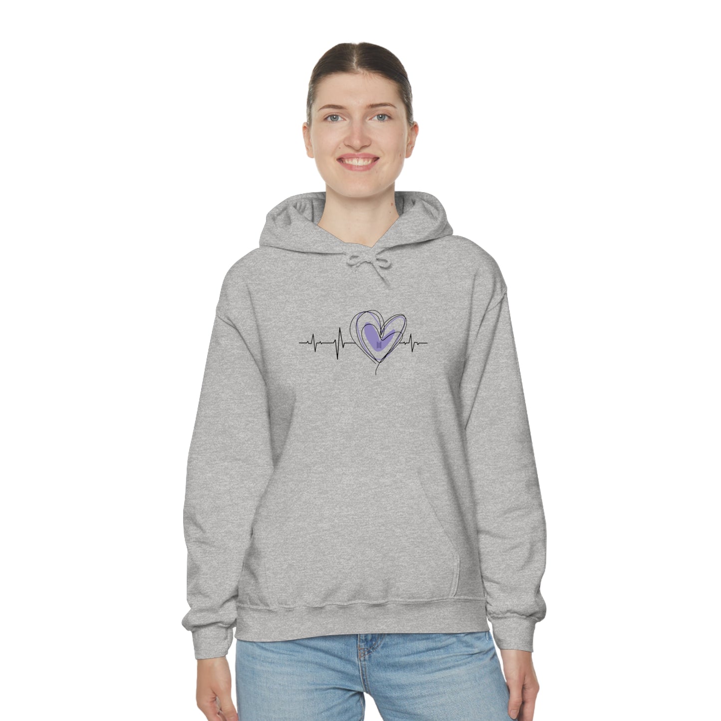 Bangtan Heart Beat Unisex Heavy Blend™ Hooded Sweatshirt