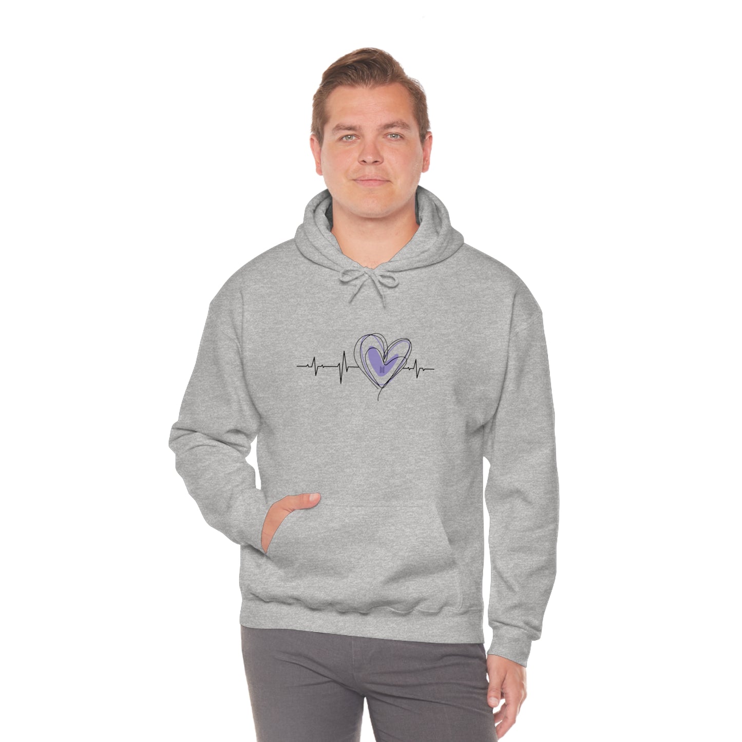 Bangtan Heart Beat Unisex Heavy Blend™ Hooded Sweatshirt