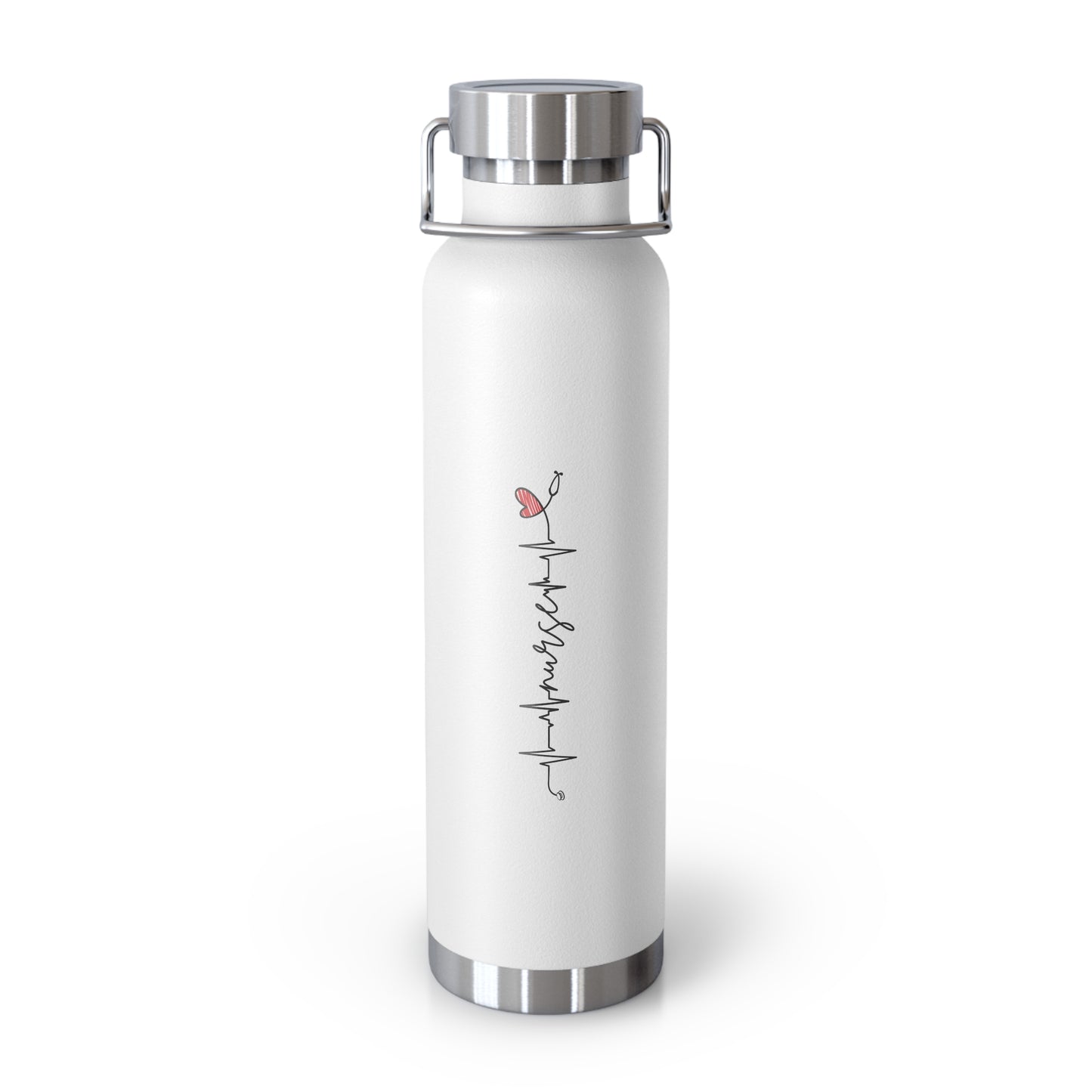 Nurse Heart Beat Lifeline Copper Vacuum Insulated Bottle, 22oz