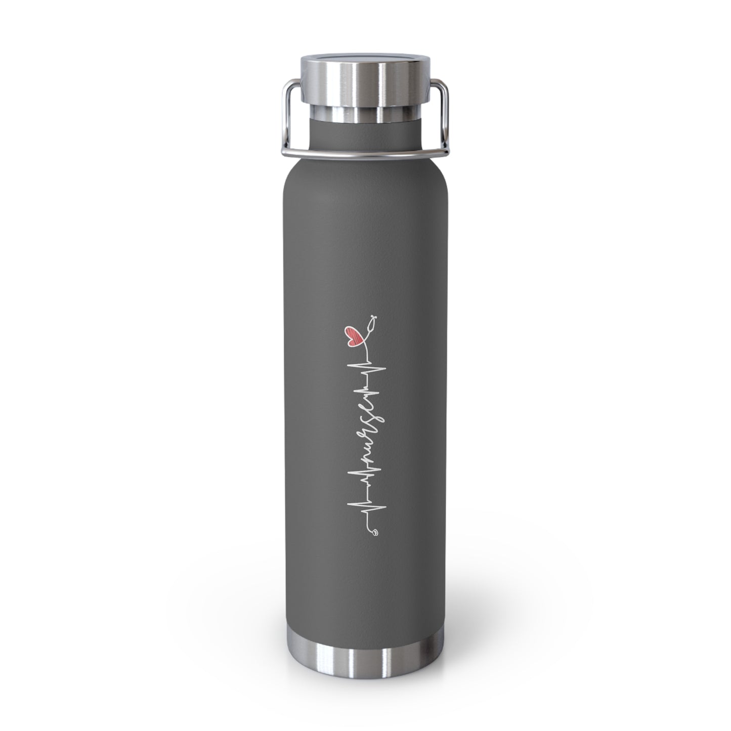 Nurse Heart Beat Lifeline Copper Vacuum Insulated Bottle, 22oz