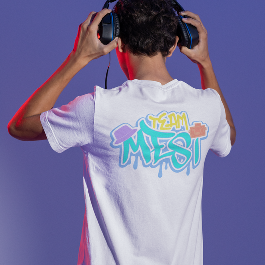 Team Mesi Youth NEON Logo/Graffiti Short Sleeve Tee