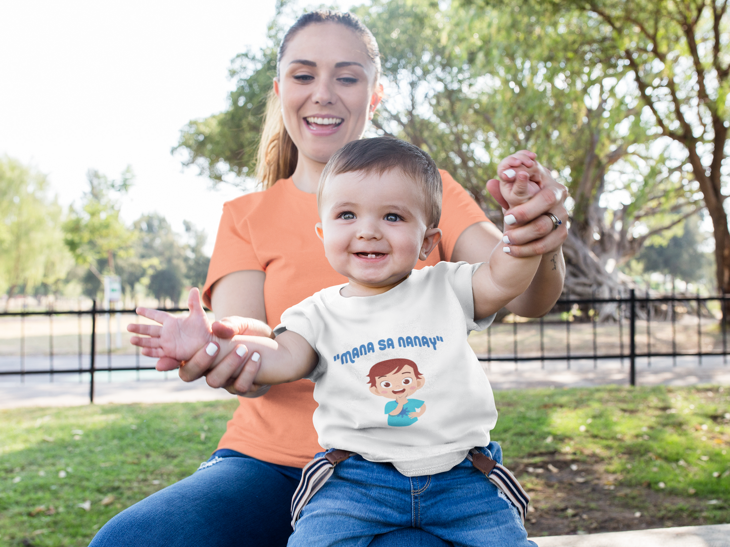 "MANA SA NANAY" Baby Boy/Infant Fine Jersey Tee