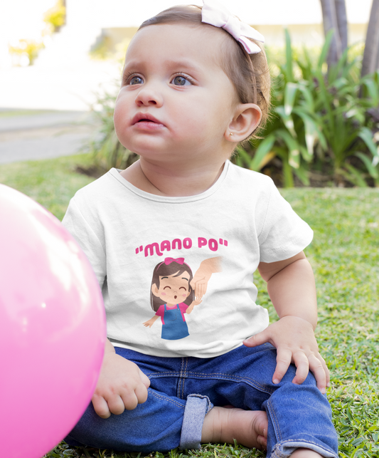 "MANO PO" Baby Girl/Infant Fine Jersey Tee